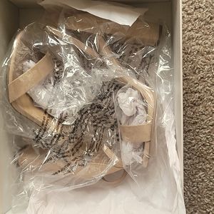 Nude Lorelai Dress Sandals, JustFab Size 7W